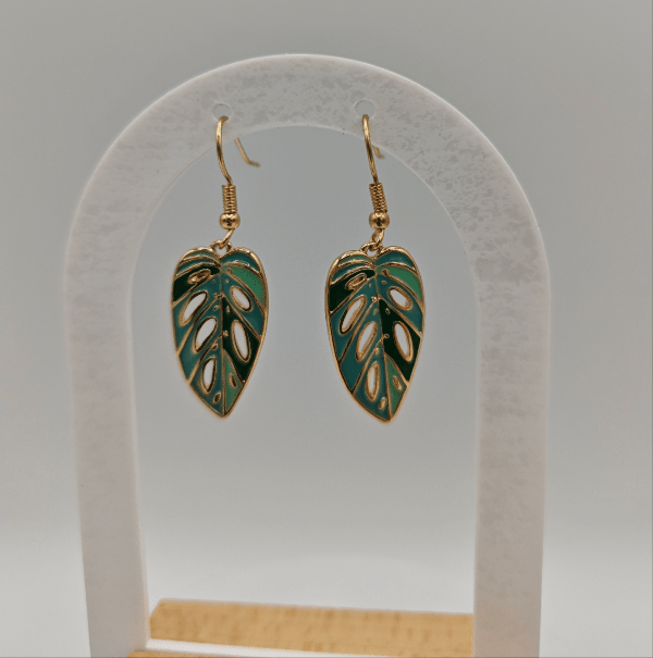 Boucles D'oreilles Pendantes Feuille Minimaliste En Acier Inoxydable - Design Naturel Et élégant, Neuf Avec étiquettes
