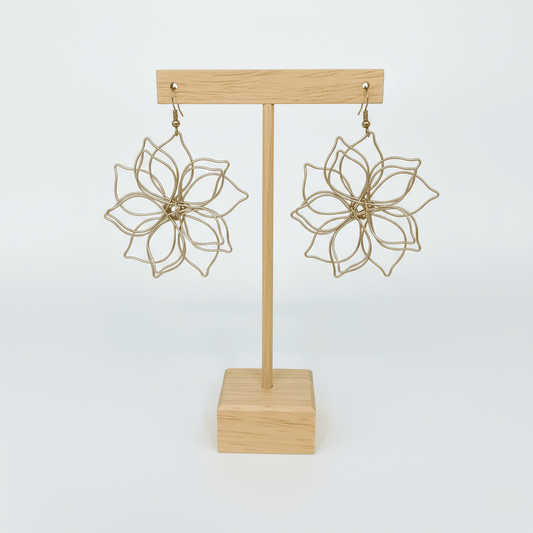 Boucles d'oreilles fleur dorée - Jungle Feed