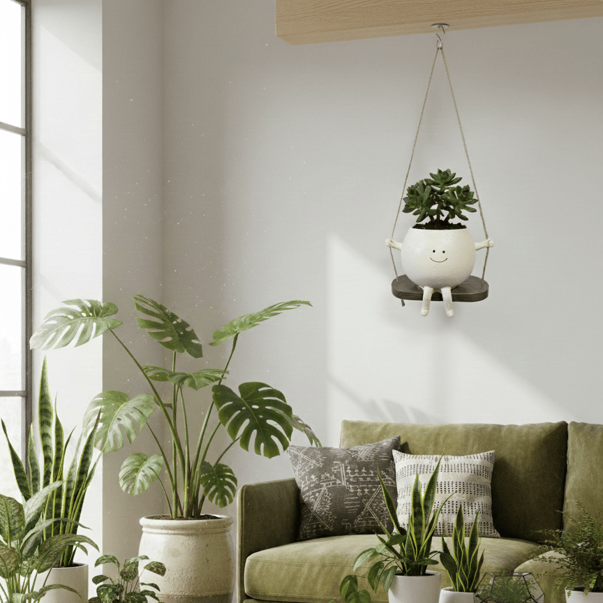 Pot de fleur petit personnage - Jungle Feed