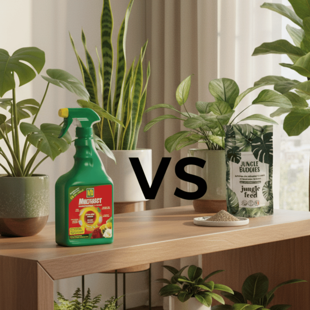 Comparatif insecticide KB Multisect vs traitement biologique Jungle Buddies - Jungle Feed