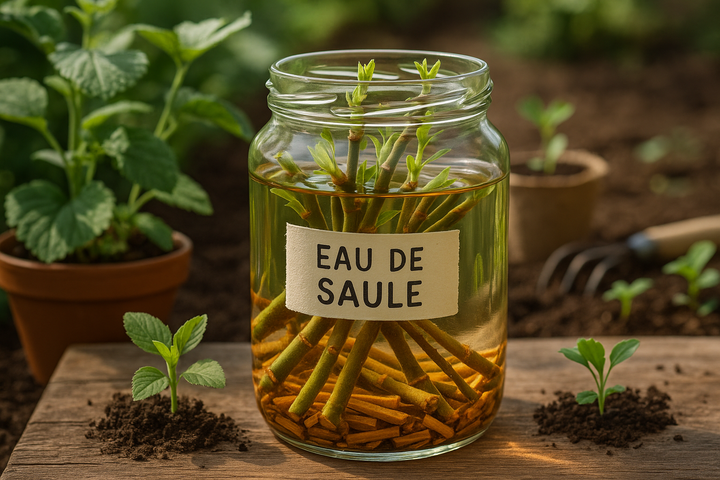 Eau de saule, remède naturel populaire pour favoriser la croissance des plantes