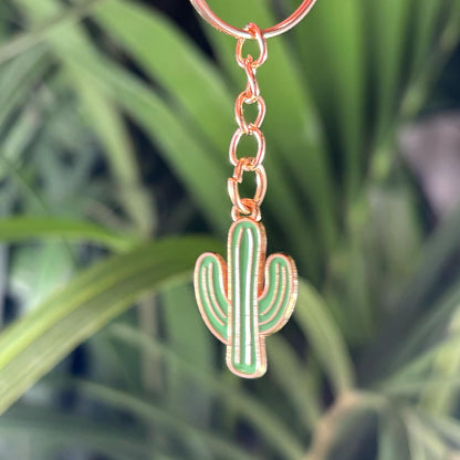 Juego de 3 llaveros metálicos de cactus