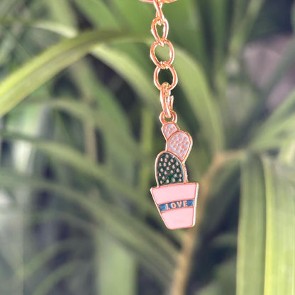 Juego de 3 llaveros metálicos de cactus