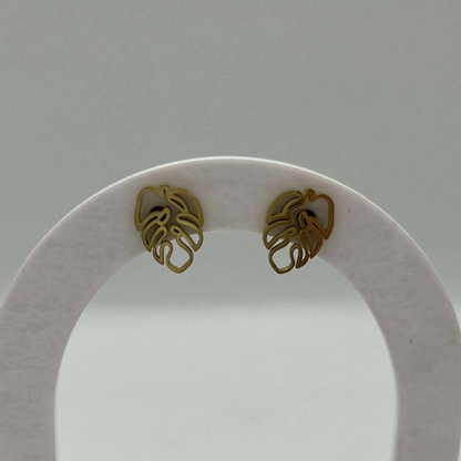 🌿 Ohrringe – Monstera-Blätter aus Edelstahl