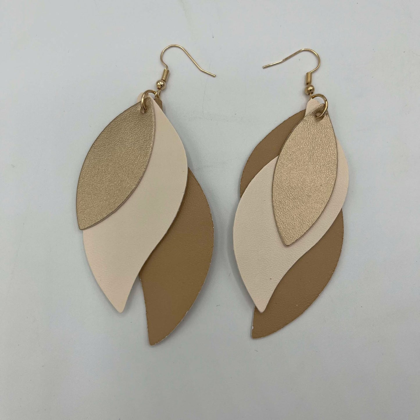 Boucles d’oreilles feuille imitation cuir - Jungle Feed