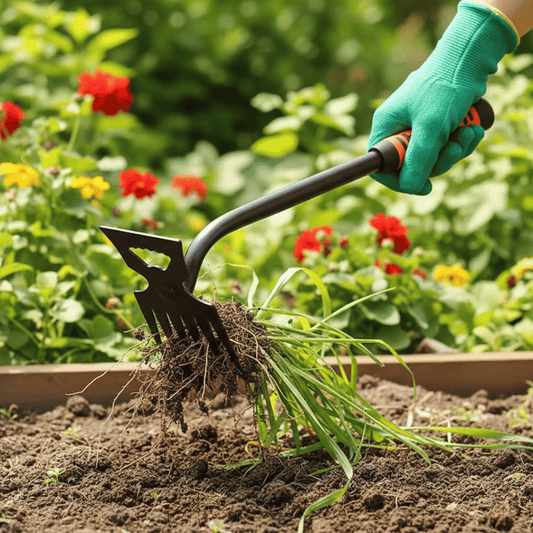 Désherbeur Manuel Multifonction 2 - en - 1 | Sarcloir - Grattoir de Jardin Ergonomique - Jungle Feed