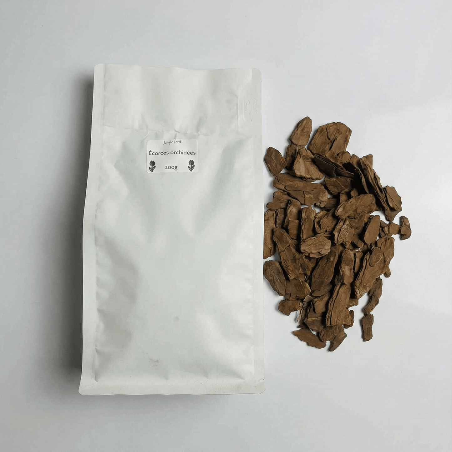 Écorce spéciale orchidées – Substrat naturel de qualité - 200 grammes - Jungle Feed
