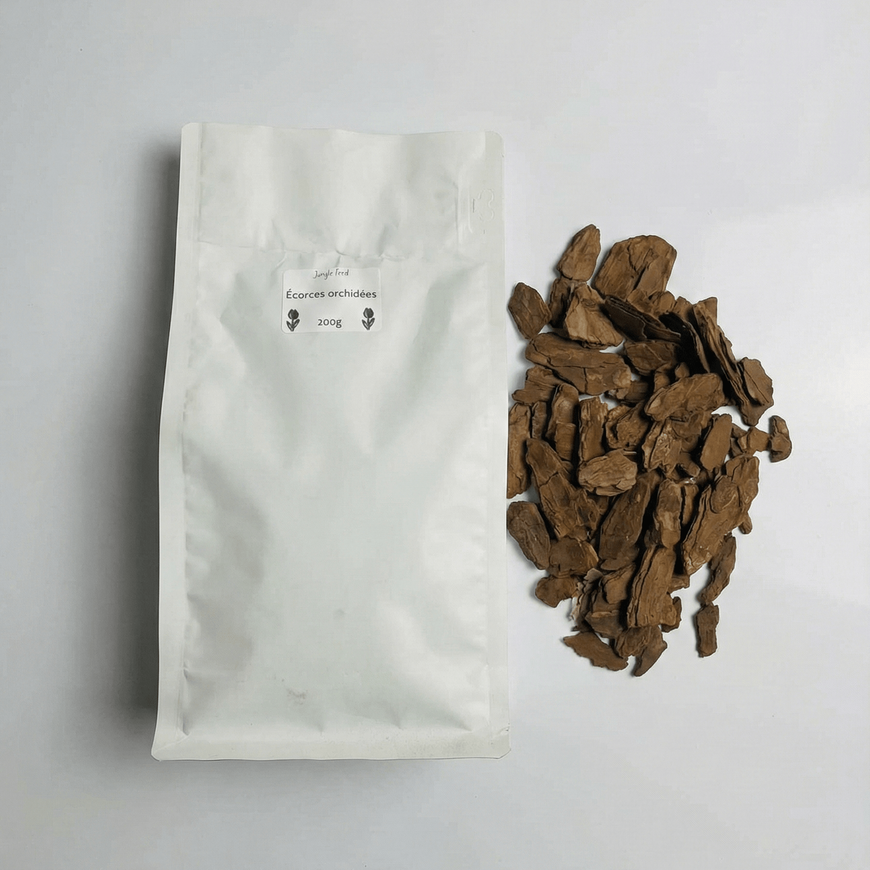 Écorce spéciale orchidées – Substrat naturel de qualité - 200 grammes - Jungle Feed