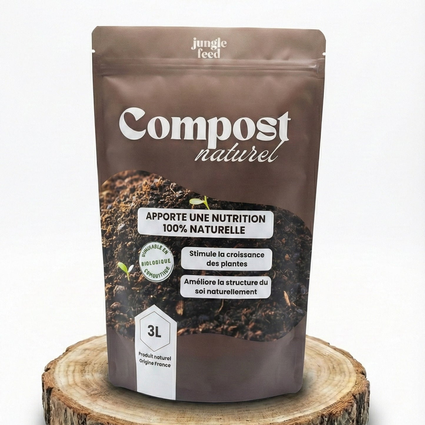 Emballage compost naturel 3L origine France - Jungle Feed