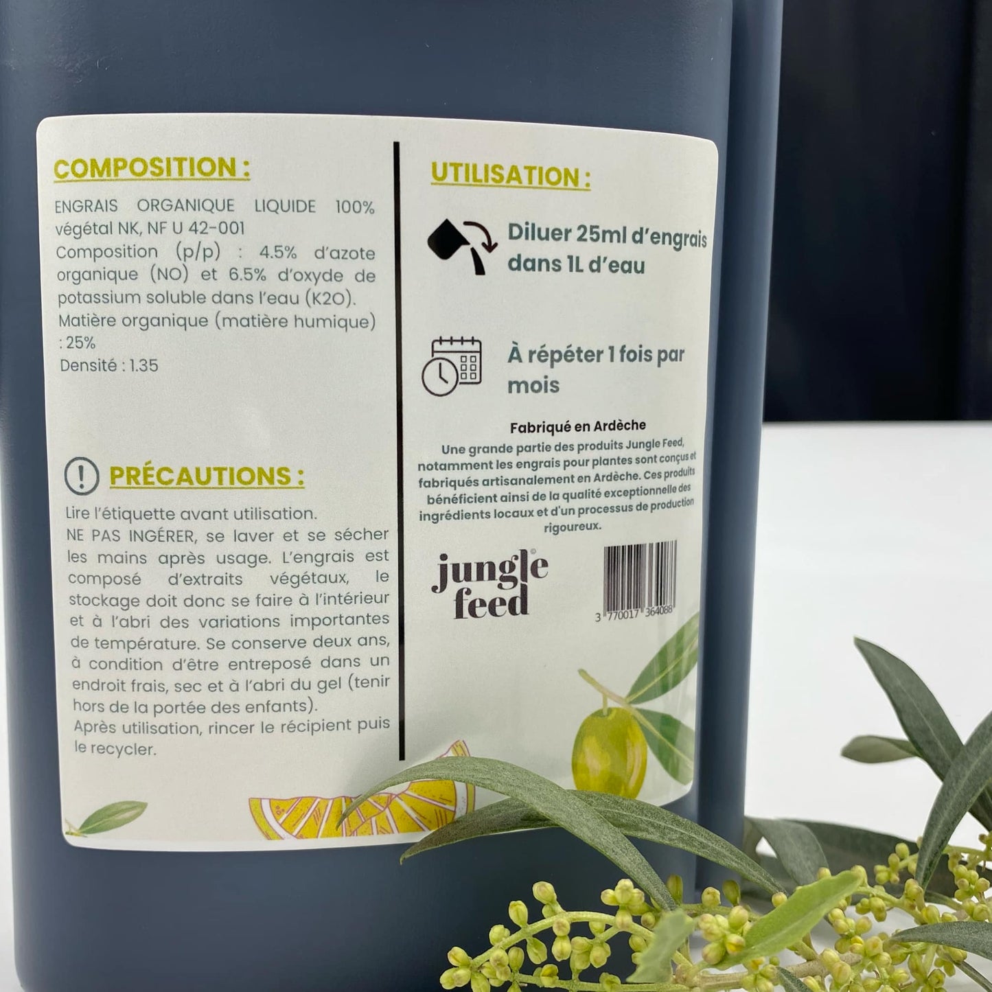 Engrais Plantes Méditerranéennes 500ml - Agrumes, Oliviers, Palmiers | Jungle Feed - Jungle Feed