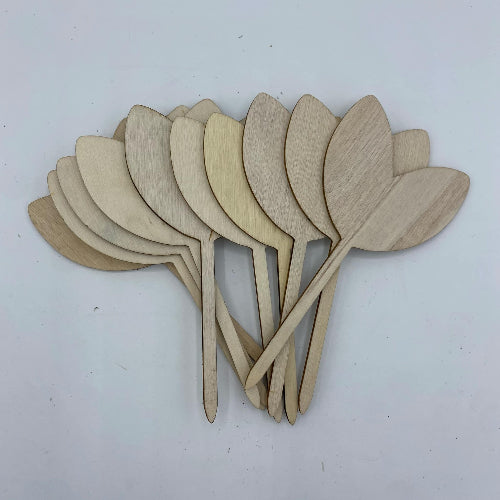 etiquette en bois papillon par 10