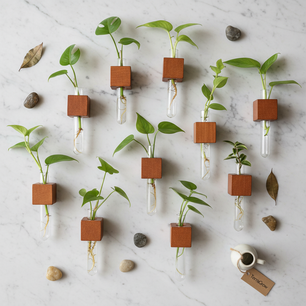 Porte-bouture aimanté – Vase éprouvette en verre | Jungle Feed