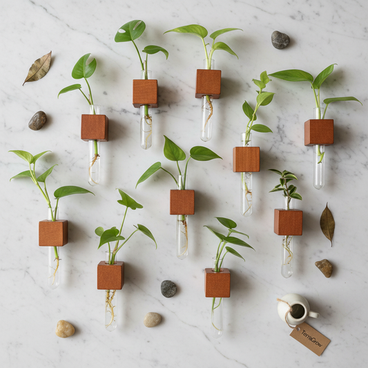 Porte-bouture aimanté – Vase éprouvette en verre | Jungle Feed