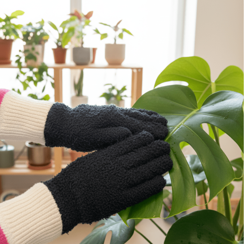 Gants de Nettoyage en Microfibre - Douceur et Efficacité pour Vos Plantes - Jungle Feed