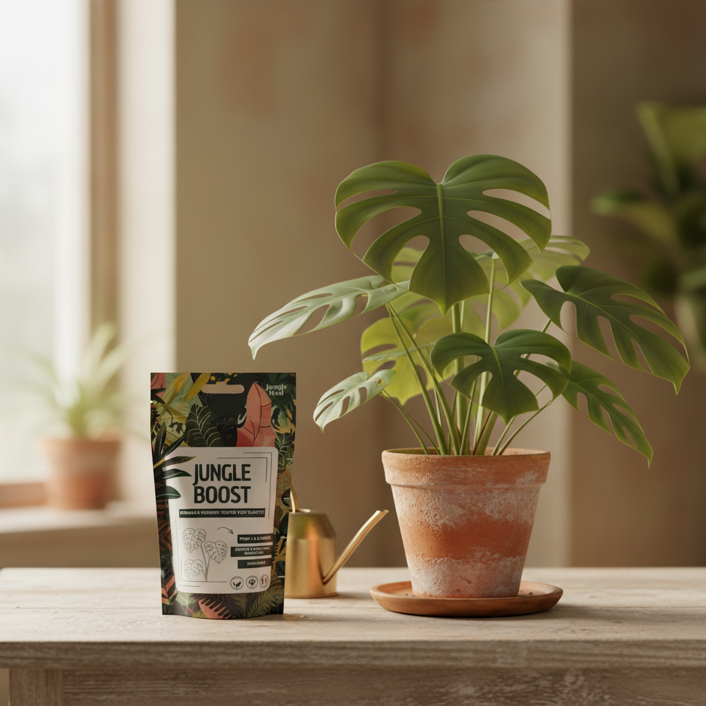 Jungle Boost engrais naturel en situation - plantes d'intérieur Jungle Feed