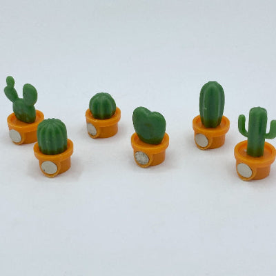 6 petits cactus en magnet