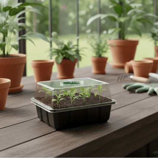 Mini Serre de Semis 12 Cavités avec Couvercle et Ventilation - Idéale pour vos semis - Jungle Feed
