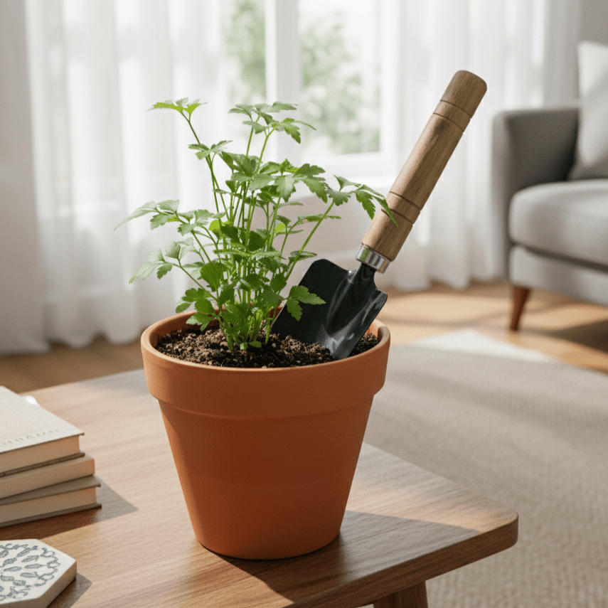 Petite pelle de jardin avec manche en bois - Jungle Feed