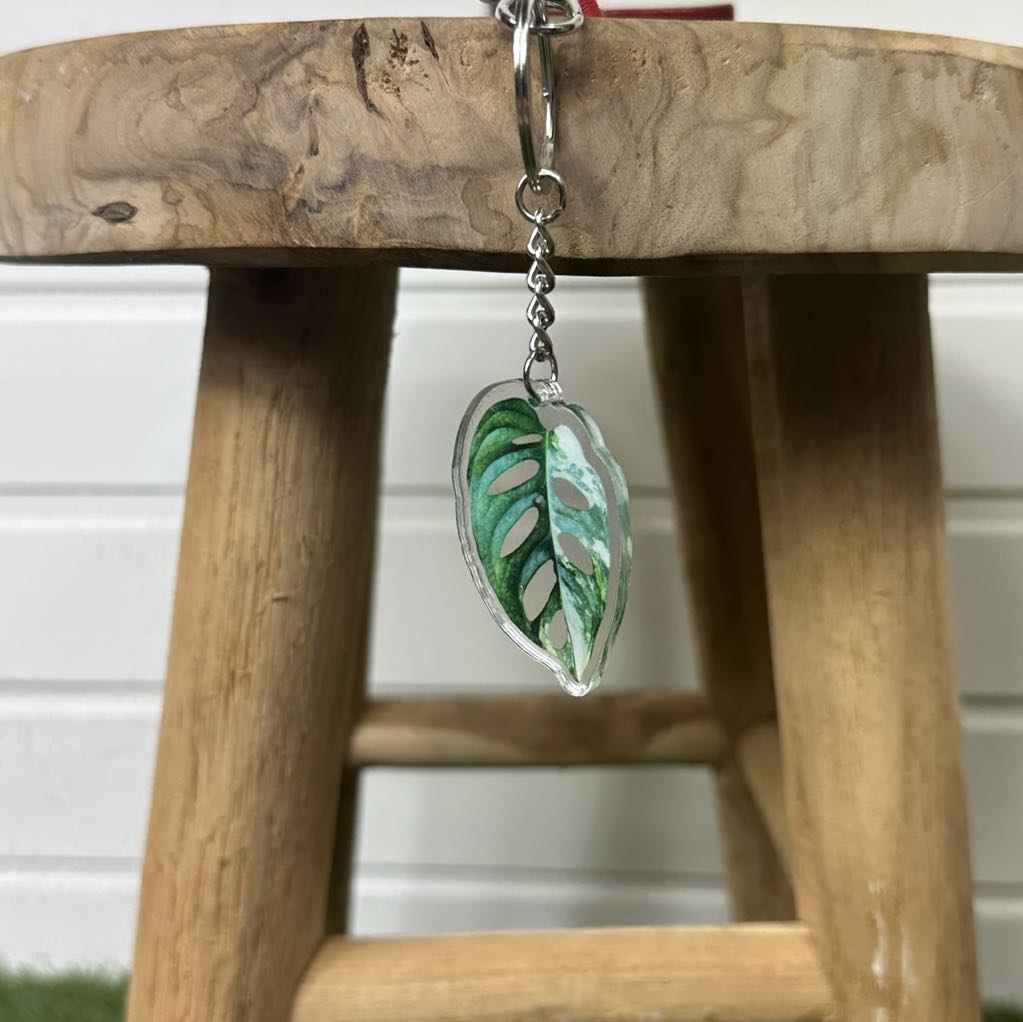 Porte - clés feuille de plante en acrylique - colorés et élégants - Jungle Feed