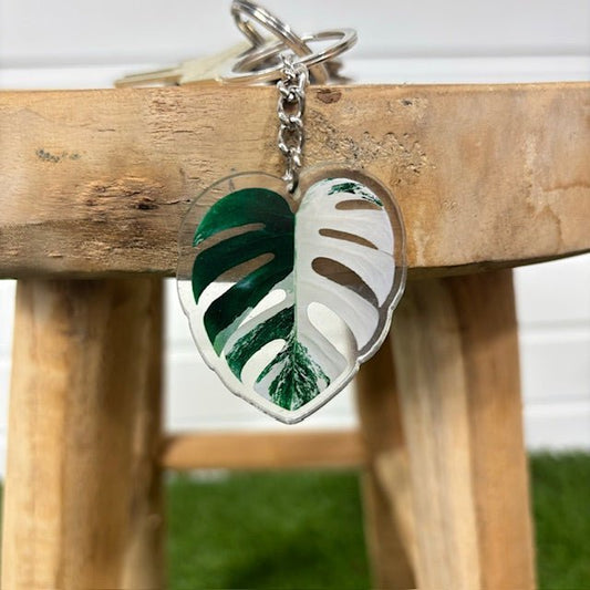 Porte - clés feuille de plante en acrylique - colorés et élégants - Jungle Feed
