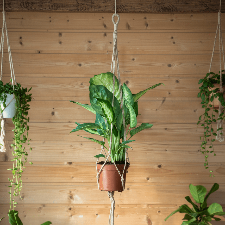 Porte - plante suspendu en macramé - Jungle Feed