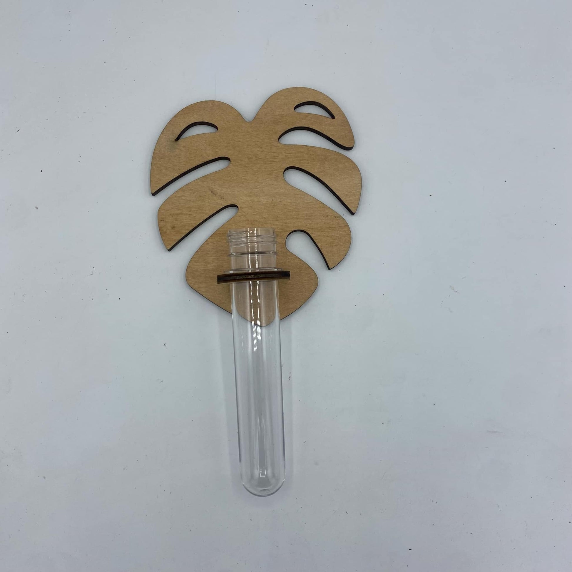 Porte-boutures muraux en bois feuille monstera - Jungle Feed