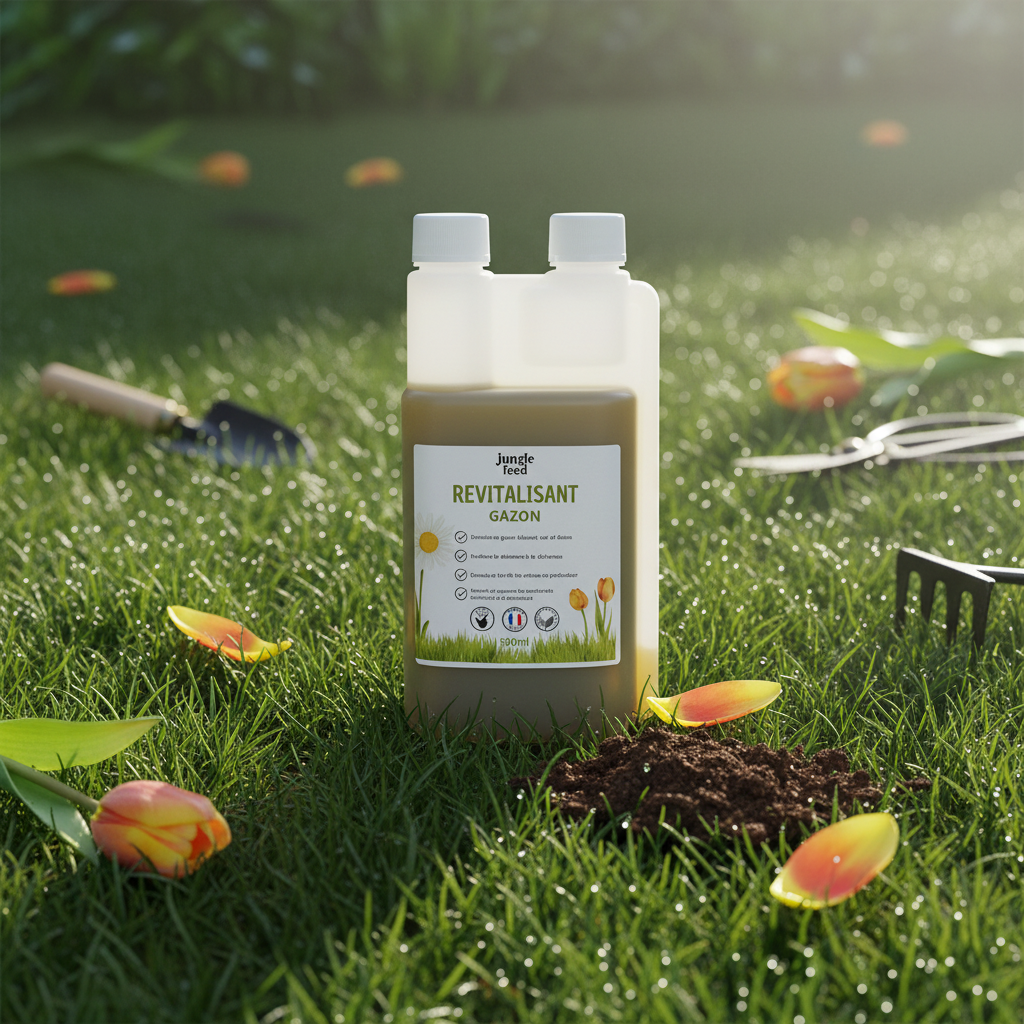 Revitalisant Gazon Jungle Feed 500ml - engrais liquide bio pour pelouse résistante