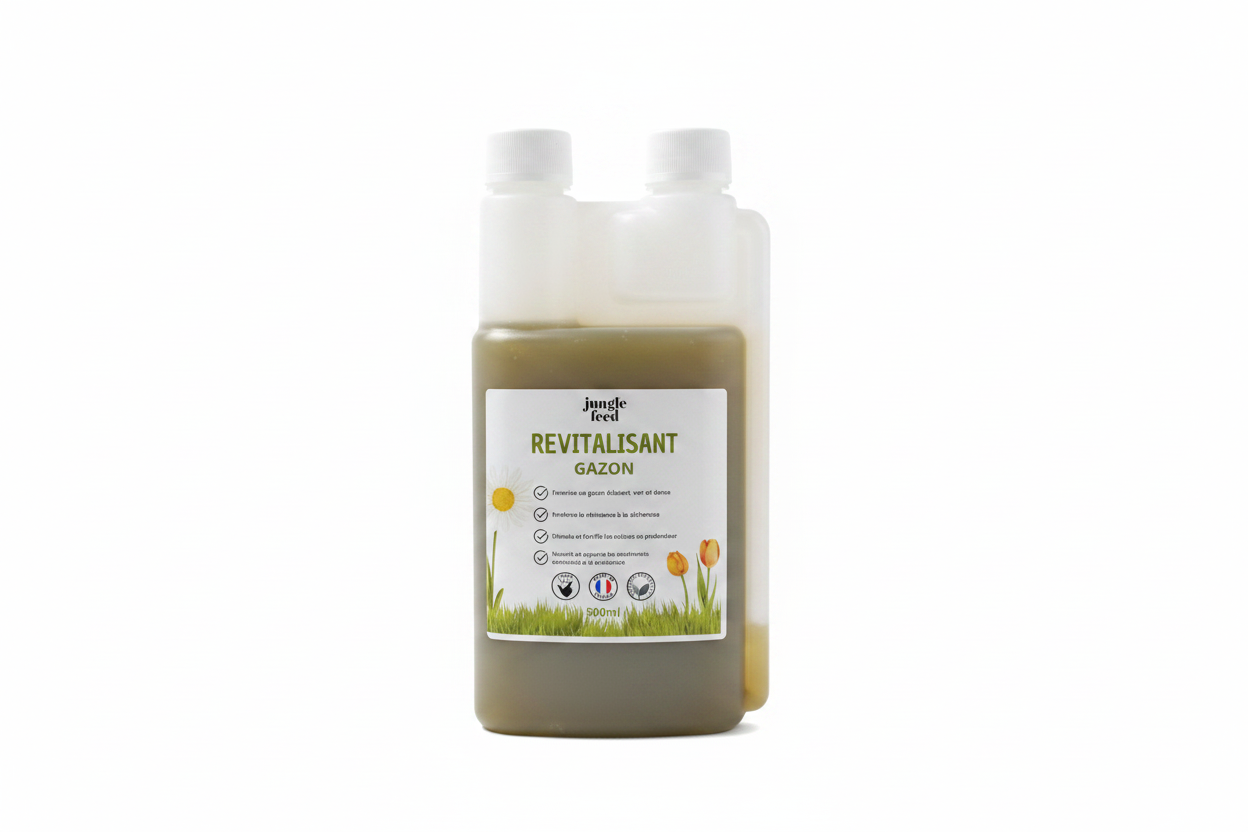 Revitalisant Gazon Jungle Feed - engrais naturel anti-jaunissement pour gazon
