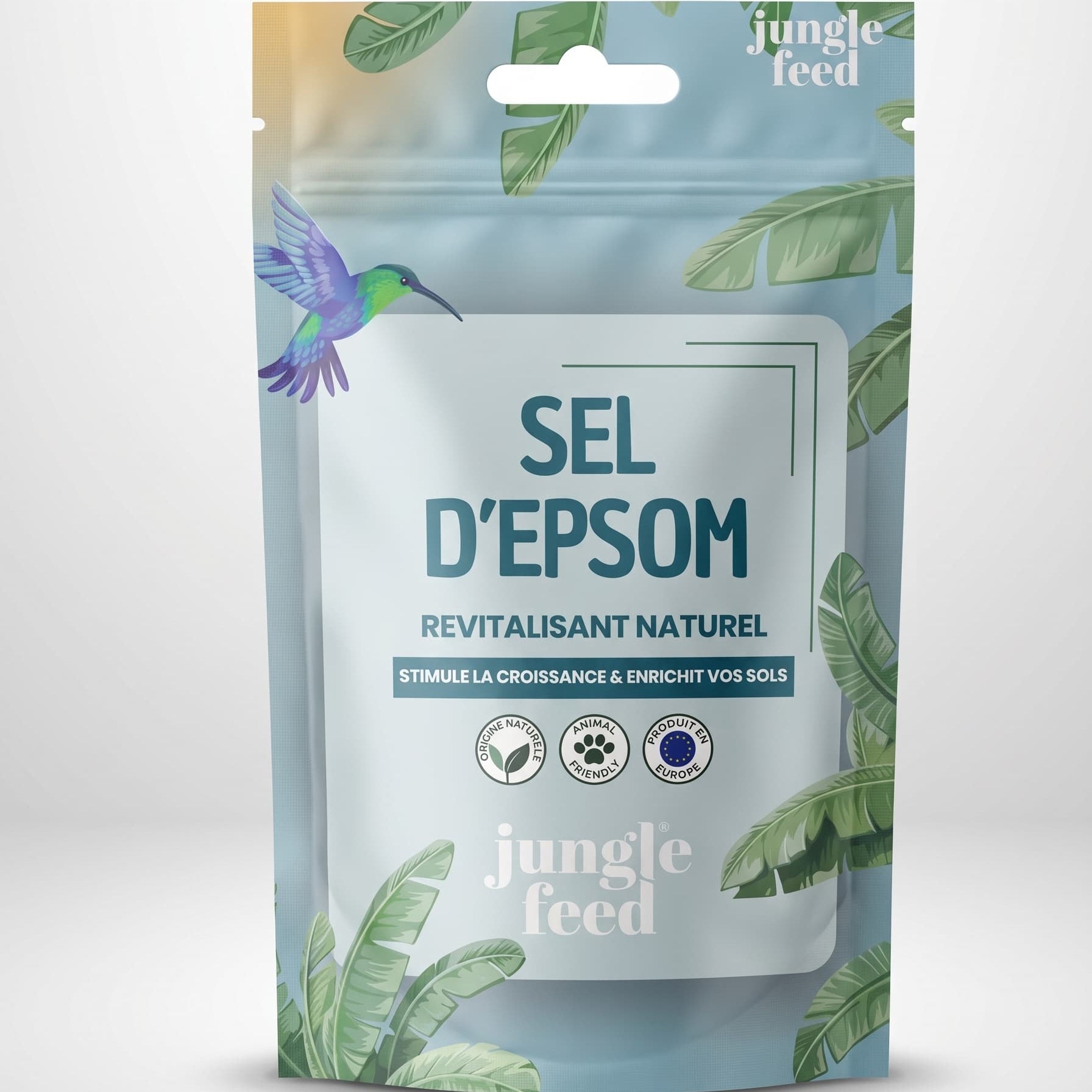 Sachet Sel d'Epsom Revitalisant Naturel Jungle Feed – origine naturelle, animal friendly, produit en Europe