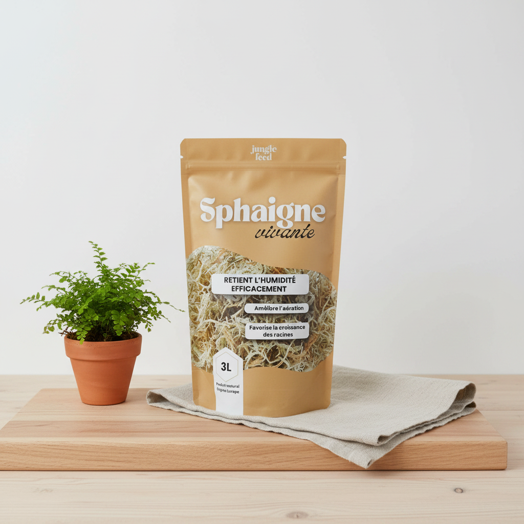 Sphaigne vivante 3L Jungle Feed - texture de la mousse de sphaigne naturelle