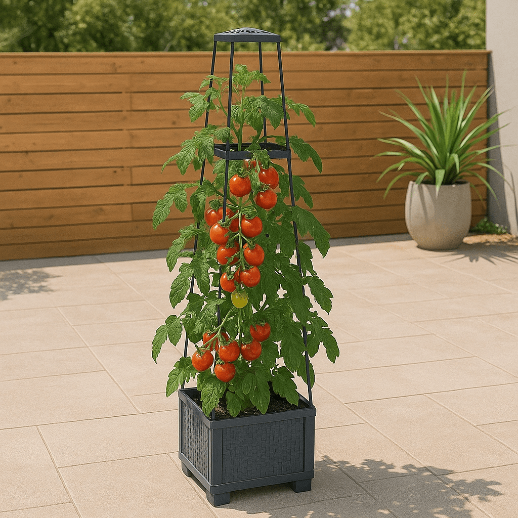 Support de Plantes en Treillis + Plant de Tomates - Idéal Terrasse & Balcon - Jungle Feed